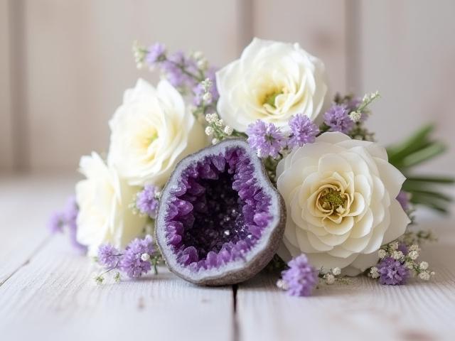 Kollektion Harmonie: Ein Strauß mit Amethyst für Ruhe und Ausgeglichenheit