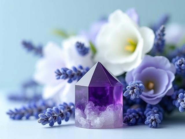 Blumenstrauß 'Ruhe & Harmonie' mit Lavendel und Amethyst